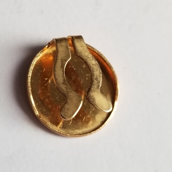 Vintage button mates by Dante button covers initial monogram gold tone - Picture 4 of 7